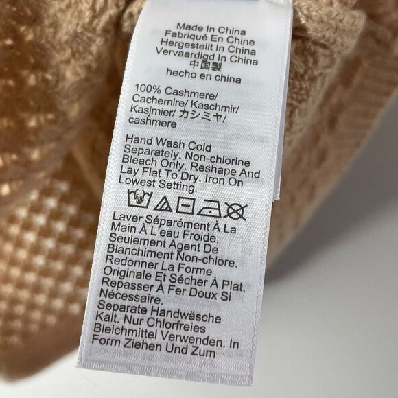 J.CREW Cashmere Top Women Small Tan NEW Pointelle Sleeveless Sweater BZ496 - Picture 10 of 12